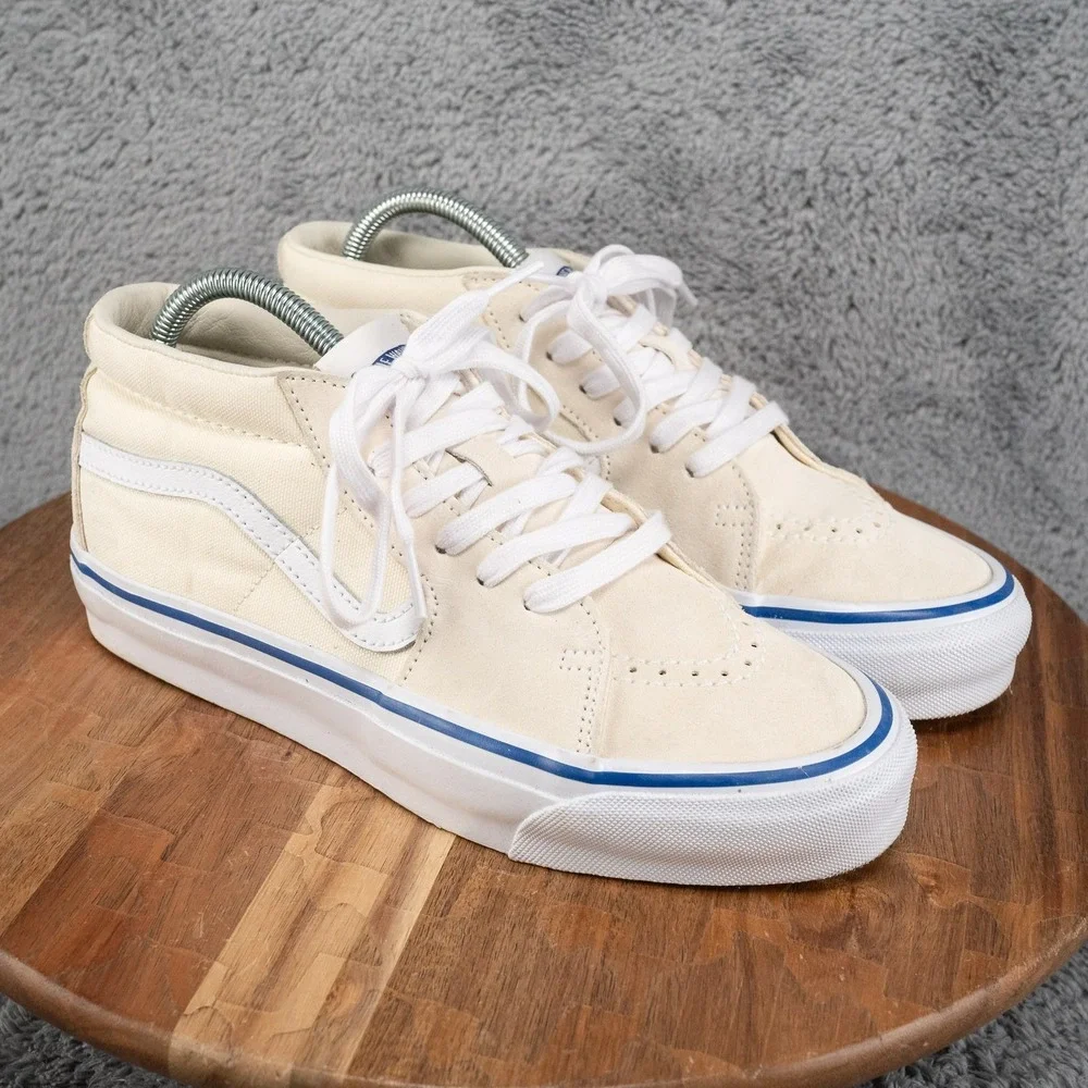 Vans Premium Skate Mid 83 Off White VN000CQQOFW Men's Size 8 Womens Size 9.5